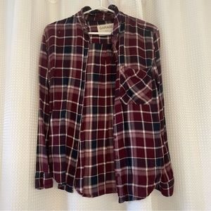 Garage Red Plaid Flannel XS Shirt